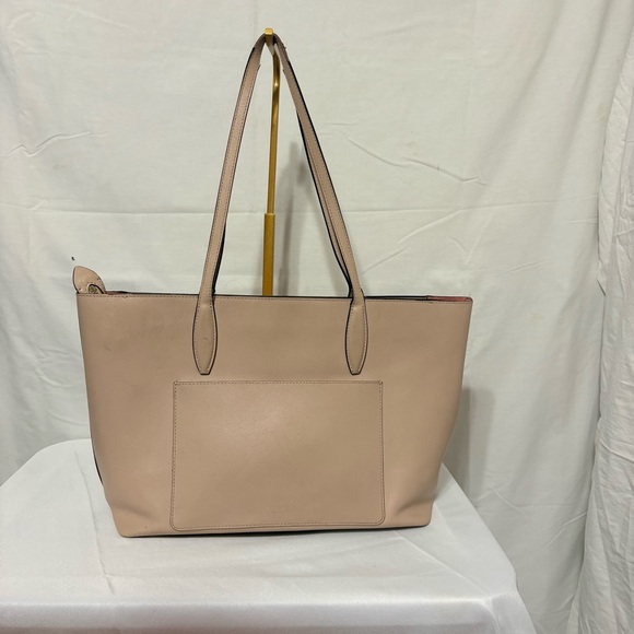 Kate Spade Adel large tote bag in refined grain leather in beige. - Picture 3 of 11